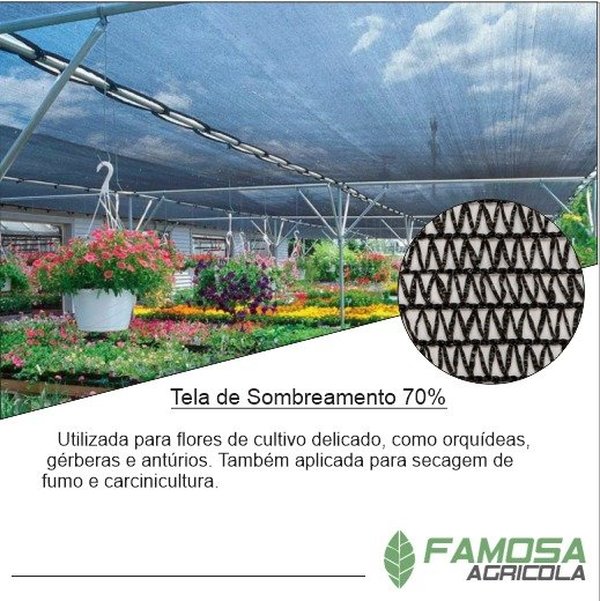 Tela de Sombreamento  Preta 70%