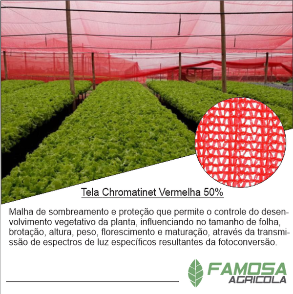 Tela Chromatinet Vermelha 50%