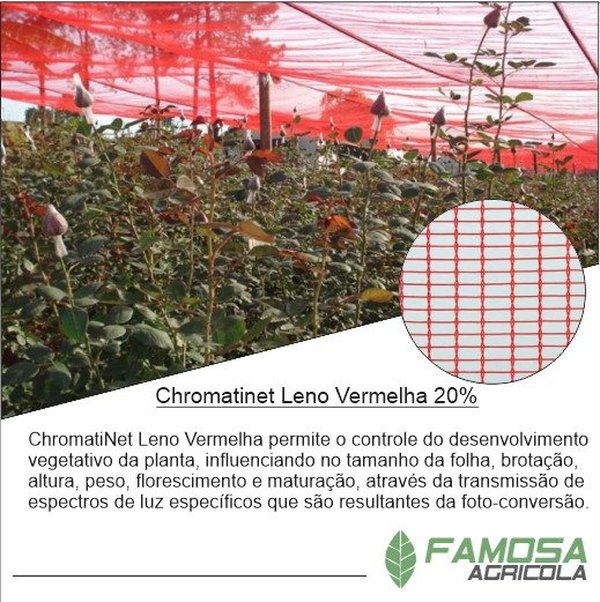 Tela Chromatinet Leno Vermelha 20%