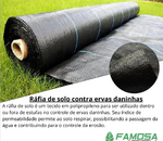 Ráfia de solo Preta
