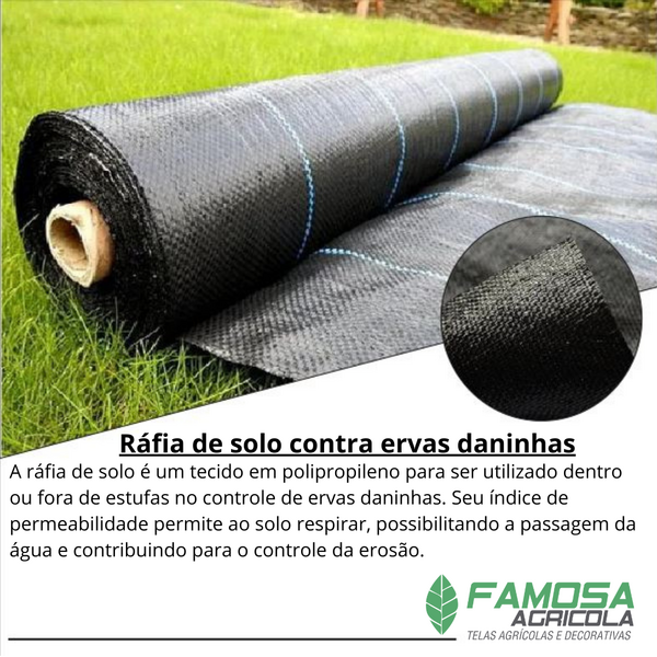 Ráfia de solo Preta