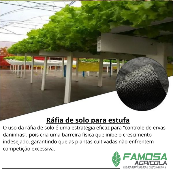 Ráfia de solo Preta