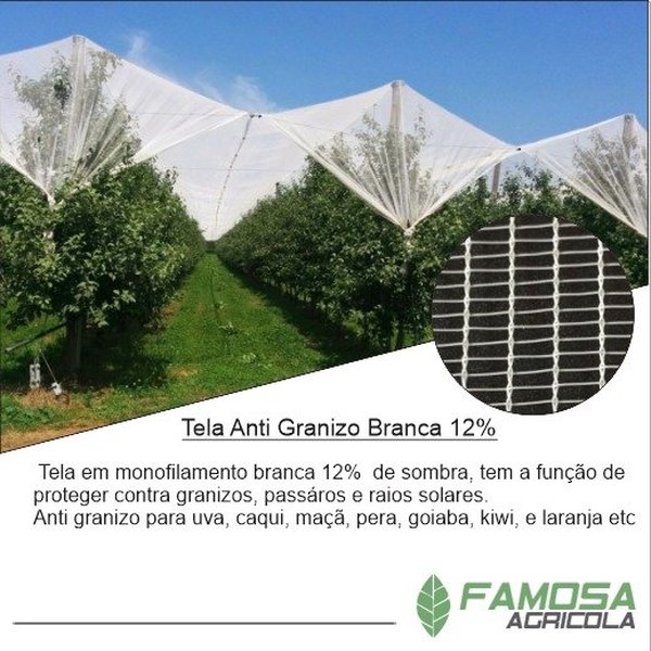 Tela Anti Granizo Branca 12%