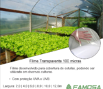 Filme Plástico Transparente 100 Micras