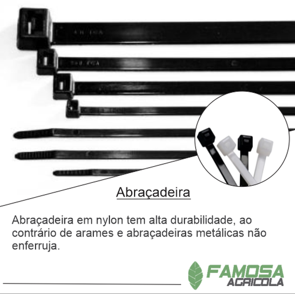 Kit Abraçadeira Nylon 4,8MMx380MM com 100 unidades
