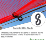 Kit Conector 8 Aberto pacote com 100 unidades