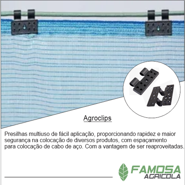 Agroclips Presilha Plastica Pacote com 50 unidades