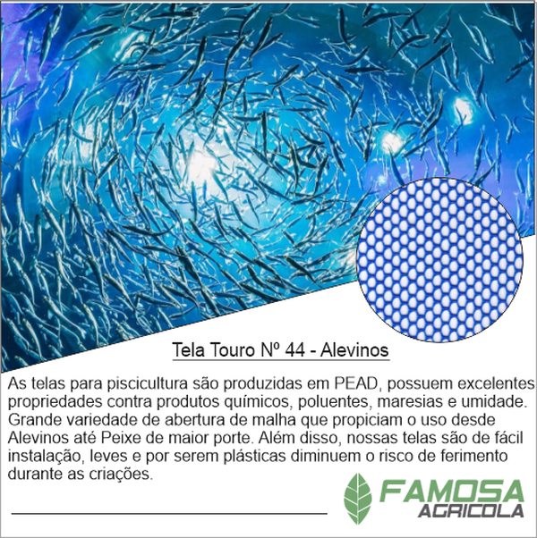 Tela Criação Alevinos nº 44 Azul