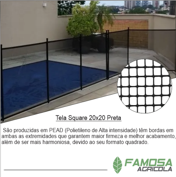 Tela Square 20x20 Preta