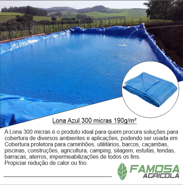 Lona Azul 300 micras 190g/m²