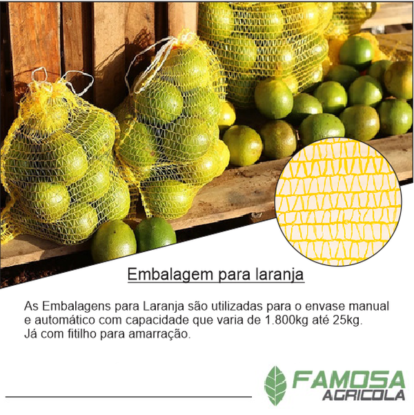 Saco para Laranja 5 Kilos Emablagem com 100 UND 