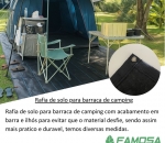 Rafia de solo para barraca de camping preta