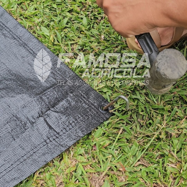 Rafia de solo para barraca de camping preta