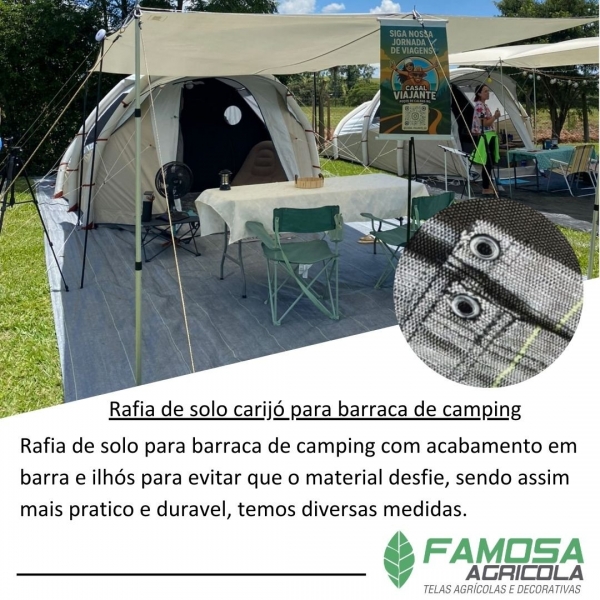  Rafia de solo para barraca de camping carijó ( cinza)